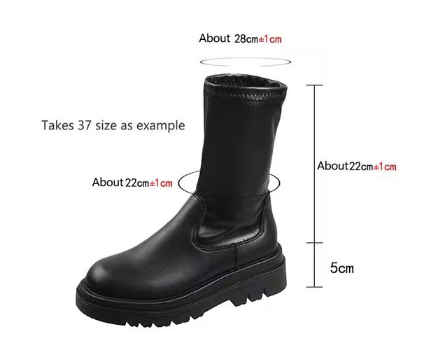 Women's Stretch Over Knee High Boots, Chunky Heel Riding Boots, Slimming Tall Boots For Petite, Round Toe Casual Winter Boots_vogvips.com
