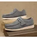 Men's Gray Suede Style Casual Shoes Lace Up Toe Crepe Sole Desert Boots_vogvips.com
