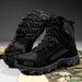 Mid Top Men's And Women's Hiking Shoes With Plush Warm Combat Boots_vogvips.com