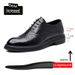 Hollow Out Leather Brogue Shoes Men 8cm Elevator Wedding Dress Shoes_vogvips.com