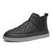 European Warm Series Men Short Winter Plush Men's Casual Tube British Style Leather Thick Sole Martin Boots Cotton Shoes_vogvips.com