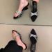 Rhinestone Pointed-toe Sandals Women's Summer New Elegant Wedge Heel Mules Polka Dot Gentle Outdoor Wear Mid-heel Sandals_vogvips.com