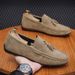 Men’s Shoes New Style Trendy Men's Shoes Slip On Casual Leather Shoes Tassel Soft Sole Driving Shoes Men_vogvips.com