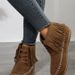 Women Ankle Boots Autumn Winter Short Boots Plus Size Tassel Lace Up For Women Western Cowboy Suede Short Tube Flat C Helsea Boots_vogvips.com