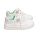 Huili WXY-N553BR White Sneakers 2026 Spring New Pink And Green Color-blocking Board Shoes Student Casual Shoes For Women (Magic_vogvips.com