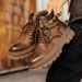 Men's Fashion High-Top Martin Boots - British Style Work Boots With Slip-Resistant Rubber Sole & Comfortable EVA Insole (Brown, Khaki, Black)_vogvips.com