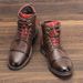 Men's Shoes Plus Size Men's Leather Boots Single Boots Fashion Work Short Boots Foreign Trade High Top Martin Boots_vogvips.com