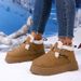 Women's Shoes Thick Soled Snow Boots For Women, Winter Fleece Lined Meridian Loafers_vogvips.com