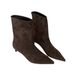 Elegant Pointed Toe Ankle Boots For Women - Slim Fit Low Heel Fashion Boots With Suede Upper & Rubber Sole (Black, Coffee, Light Brown)_vogvips.com