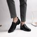 Men's Formal Plaid Leather Shoes Wind Cover Feet Casual Men's Shoes Pointed Wedding Shoes Large Size Shoes_vogvips.com