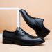 Euro Step Autumn Winter New Men's Formal Business Leather British Style Large Size Brogue Pointed Toe Fashion Oxford Shoes_vogvips.com
