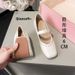 Super Soft Lambskin ~ Petite Height Increase 6cm Red Shallow Mouth Single For Women Ballet Mary Jane Granny Shoes_vogvips.com