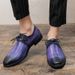 Cross-border Large Size Shoes, Sizes 38-48, Gradient Color Men's Casual Trendy Personalized Leather Shoes_vogvips.com