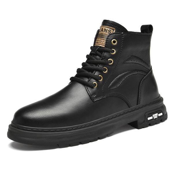 Martin Boots Men's High-top Breathable Casual Shoes Retro Leather Shoes Wind Tooling Short Boots Men_vogvips.com