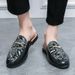 Summer Men's Slip-on Mules Without Heels, Casual Korean-style Trendy Loafers_vogvips.com