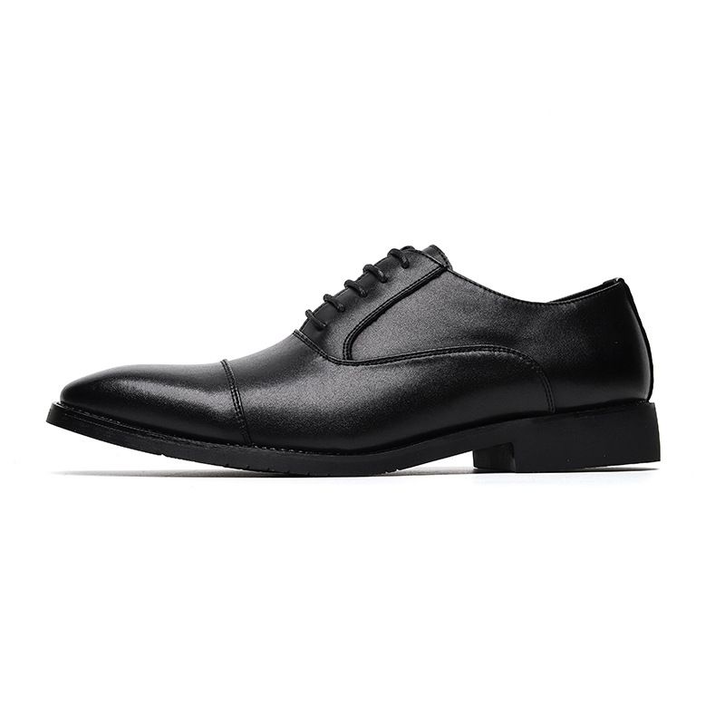 Euro Step 2025 Spring British Brogue Carved Business Formal Casual Genuine Leather Breathable Black Wedding Shoes 8041-R_vogvips.com