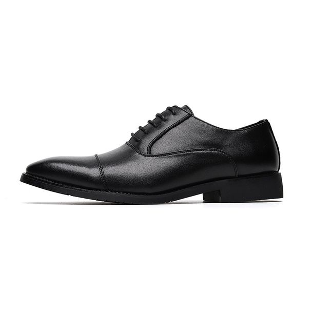 Euro Step 2025 Spring British Brogue Carved Business Formal Casual Genuine Leather Breathable Black Wedding Shoes 8041-R_vogvips.com