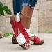 Women's European And American Roman Sandals, Size 45, New Summer Style, Platform Thick Sole, Suitable For Pairing With_vogvips.com