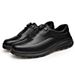 Men's Top Grain Leather Casual Shoes, Knob Business Leather Shoes With Thick Soles, Anti-Slip And Lightweight Walking Sneakers_vogvips.com