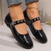 French-style Round-toe Flat New Summer 2025 Model, Single-strap Ballet Sweet Low-cut Leather Shoes, Wholesale_vogvips.com