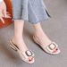Mom's Comfortable Deep Cut Single Shoe, Anti Slip Leather Round Toe Plus Size Women's Shoes, Flat Bottom_vogvips.com