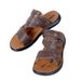 Euro Step First Layer Cowhide Adjustable Men's Sandals Non-Slip Wear-Resistant Dad Beach Shoes Casual Outdoor Wear_vogvips.com