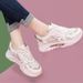 Women's Sneakers 2026 New Spring Casual Thin Breathable Mesh Black Foreign Trade Lightweight Dad Shoes_vogvips.com