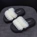 Mesh Thick-bottomed Cool Slippers Women's Casual Lace Edge Mesh Yarn Rhinestone Wearing Women's Sandals_vogvips.com
