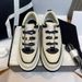 26xx Brand Small Fragrance C Style Quilted C Panda Color Thick Sole Height Increasing Lace-up Genuine Leather_vogvips.com