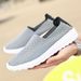 Summer Men Sneakers Black Braid Beach Soft Light Weight Sports Shoes Casual Weave Breathable Pierced Slip On Flats Tennis Sneakers_vogvips.com