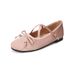 French Mary Jane Shoes Cross-strap Ballet Shoes With Skirt Beautiful Flat Shoes Women_vogvips.com