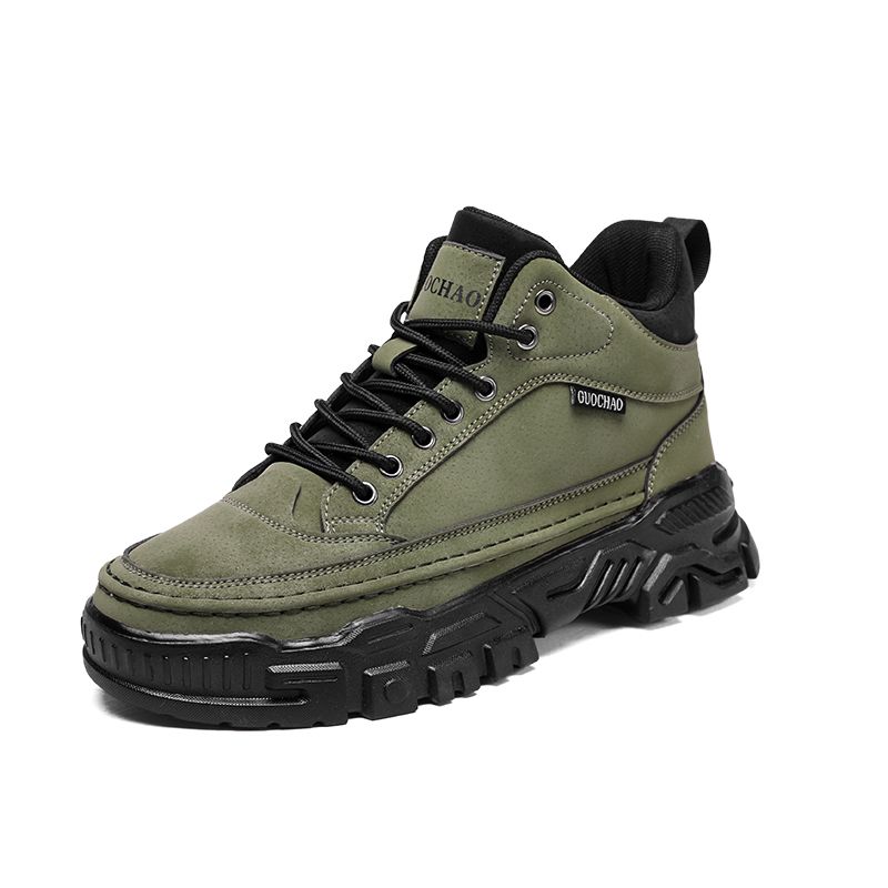 New Leather Spring Men's Shoes High-top Men's Heightening Tooling Martin Boots_vogvips.com
