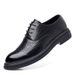 Euro Step Summer Hollow Leather 8cm Hidden Wedge Brogue Breathable Business Formal For Men 6cm Wedding Groom Shoes_vogvips.com