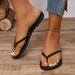 Cross-border Plus-size Women's Flip-flops 2026 Summer Cool Flat-soled Beach Vacation Thong Sandals Direct From_vogvips.com