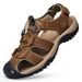 Summer Genuine Mens Casual Outdoor Leather Sandals For Men Beach Roman Shoes Plus Size 38-48_vogvips.com