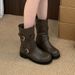 Chunky-Heeled French Retro Distressed Western Cowboy Women, 2026 New Versatile High-Tube Stacked Riding Boots For Women_vogvips.com