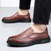Euro Step 2025 Spring New Top Layer Cowhide Sheepskin Lining Wear-resistant Breathable Casual Business Sleeve Men's Leather Dad_vogvips.com