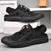 Men's Summer Casual Sandals, Non-Slip, Hollow-Out, Breathable, Soft Sole, Closed-Toe Beach Shoes, Mesh Shoes, Men's Brea_vogvips.com