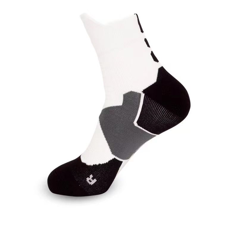 Sport Socks Adult Sweat Absorbent Breathable Towel Bottom Mid Tube Basketball Socks Men's College Elite Sports Socks Non Slip_vogvips.com