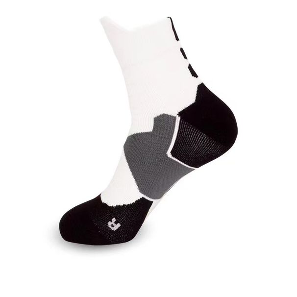Sport Socks Adult Sweat Absorbent Breathable Towel Bottom Mid Tube Basketball Socks Men's College Elite Sports Socks Non Slip_vogvips.com
