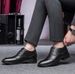 Men's Shoes Inner Height Increase Dress Lace-up Workplace Tooling Leather Shoes Round Head Shallow Mouth Shoes_vogvips.com