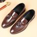 Premium Men's Slip-On Loafers With Tassel Detail – Lightweight Breathable PU Leather Casual Shoes For Summer – Available In Black & Brown_vogvips.com