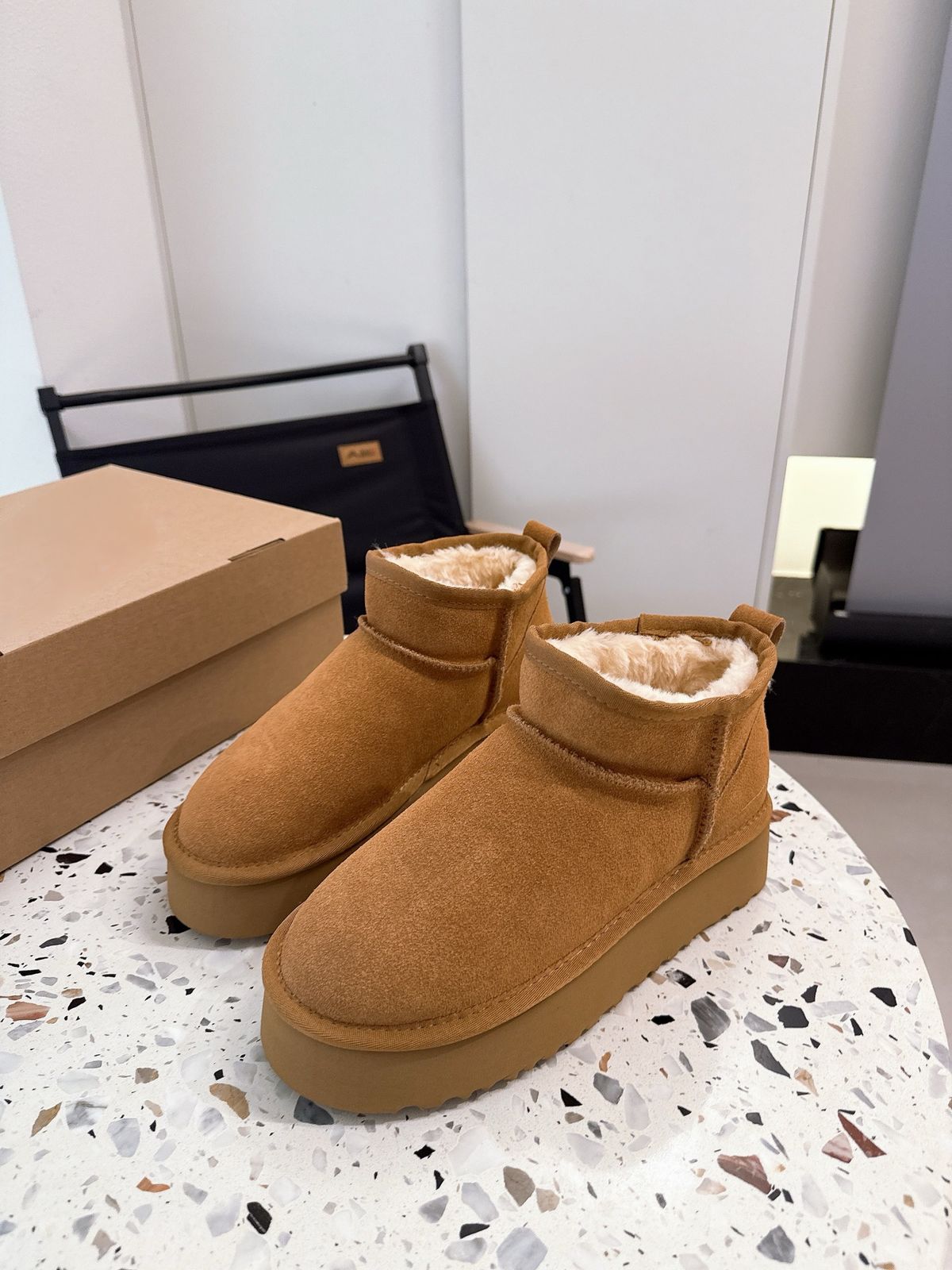 Women's Snow Boots With Fur-Lined Thickened And Fleece-Lined Winter Cotton Shoes With Foam Thick Soles_vogvips.com