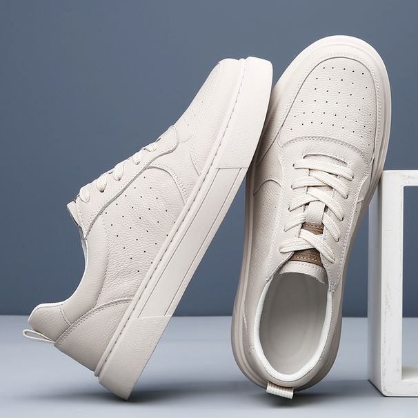 DIMANYU Men's Sneakers Genuine Leather 2026 New Summer Casual Platform Lace-up Simple Fashion Breathable Shoes Men_vogvips.com