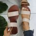 Roman New Summer Fashion, Comfortable For Outdoor Wear, Women's European And American Style, Ankle Strap, Round Toe,_vogvips.com