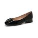 Classic Square Buckle Thick Heel Gentle Wind Square Head Elegant Temperament Nude Single Shoes Women_vogvips.com