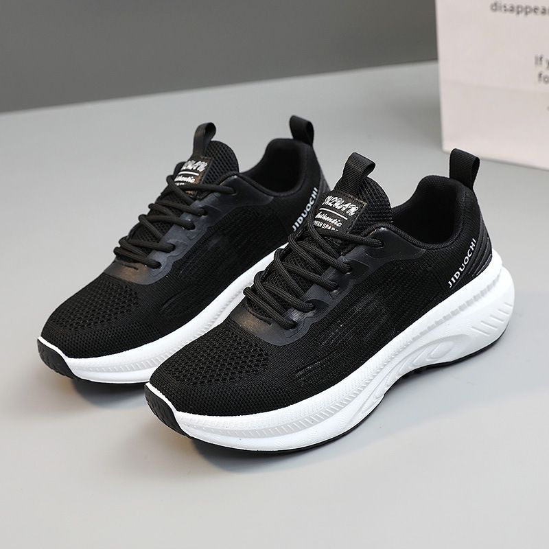 Women's Mesh Sports Shoes Breathable Soft Sole Shock Absorbing Summer Running Casual Dad Style Trendy White_vogvips.com
