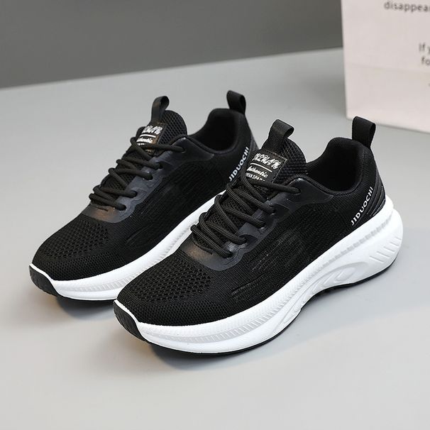 Women's Mesh Sports Shoes Breathable Soft Sole Shock Absorbing Summer Running Casual Dad Style Trendy White_vogvips.com