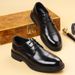 New Fashion Business Genuine Leather British Brock Men's Shoes Men's Business Formal Wear Oxford Shoes Lace-up Fashion Black Dress Wedding Derby Shoes_vogvips.com