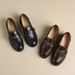 Rose Flower Buckle Loafers For Women, 2026 Spring Vintage British Style Slip-on Shoes, Versatile All-season Women's_vogvips.com
